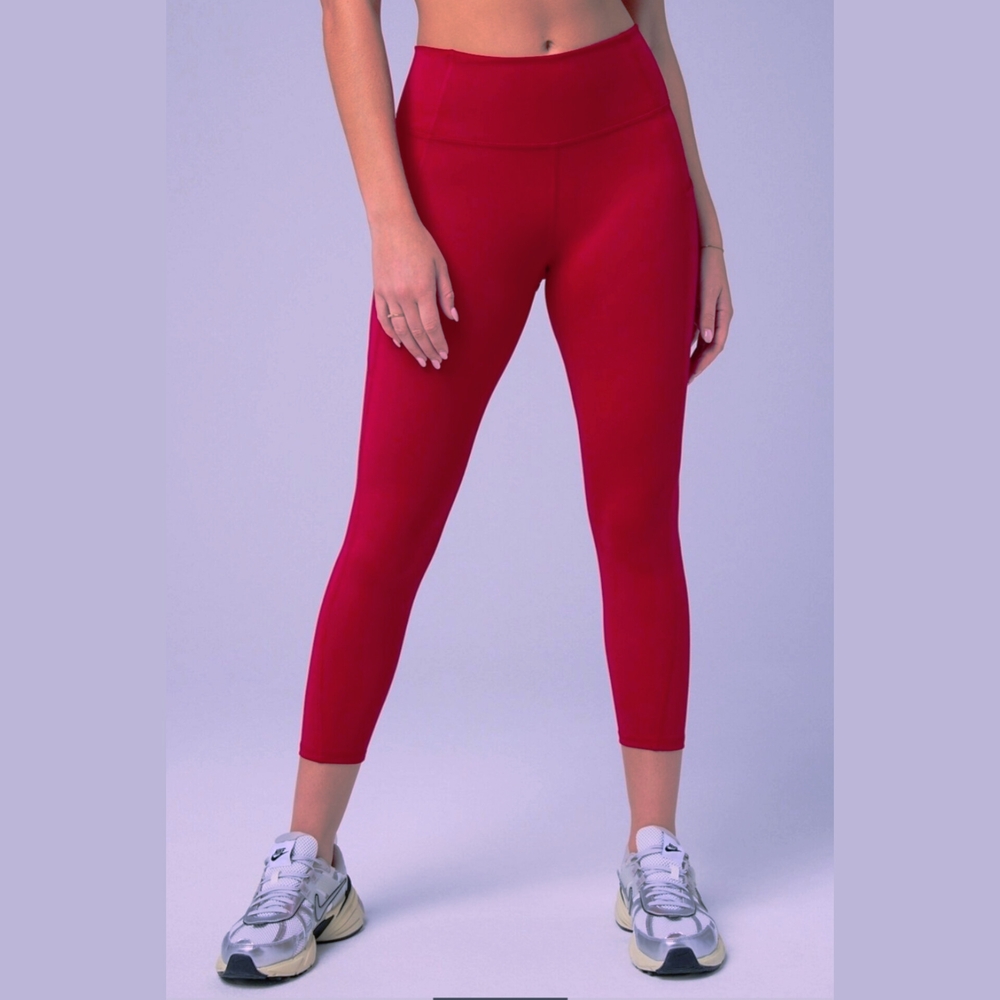 Fabletics Vibrant Red High-Waisted Leggings